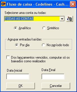critrios para o fluxo de caixa
